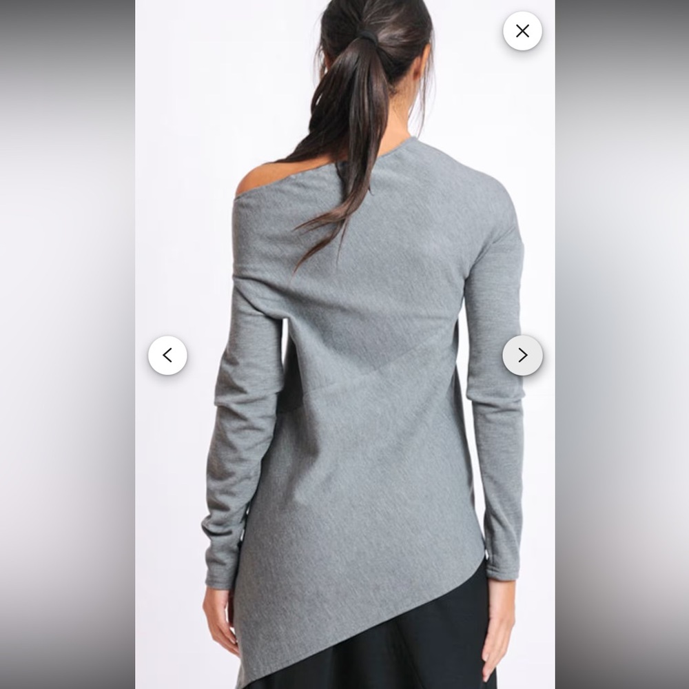 Metamorphoza Asymmetrical Tunic Top Off Shoulder Zipper M - Picture 6 of 11